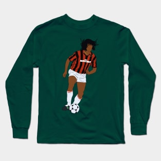 Ruud Gullit Milan 90s Minimalist Aesthetic Long Sleeve T-Shirt